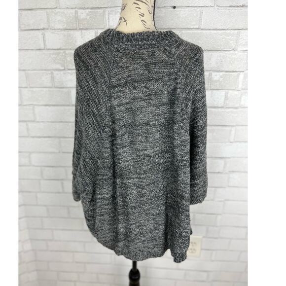Mystree Gray Short Dolman‎ Sleeve Cable Knit Sweater Size Medium / Large - Picture 4 of 11